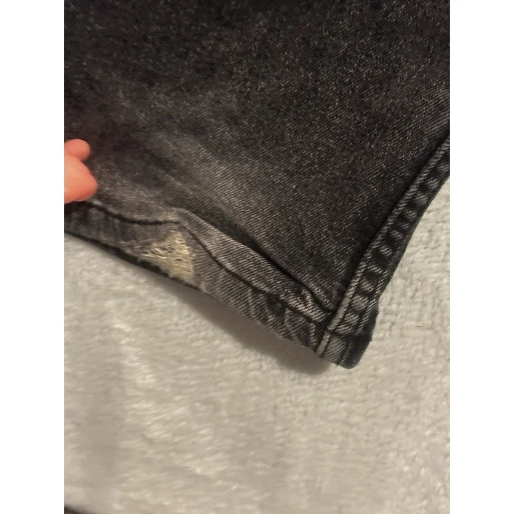 Levis 505 Jeans Mens 38x29 Black Straight Leg‎ Regular Fit Denim  Distressed